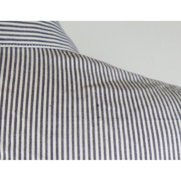 WOMEN'S STRIPED FLORAL EMBROIDERED BUTTON UP SHIRT - BAXTER & WELLS - SIZE 14 - Picture 9 of 10